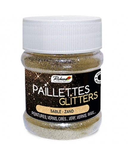 Paillettes Glitters Sable Pot de 80g de Paillettes Glitters Sable