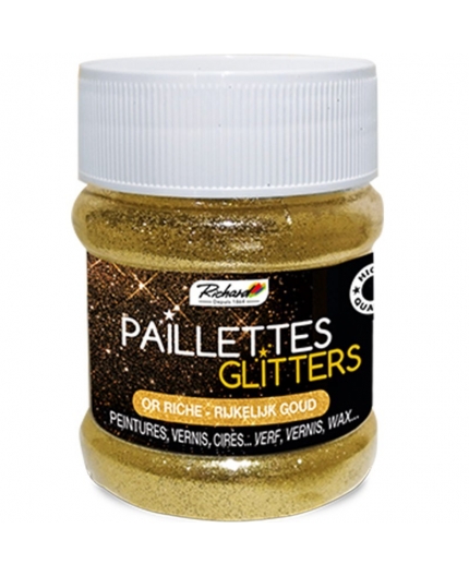 RD - Glitter cristaux pailletés comestibles doré, 5 g